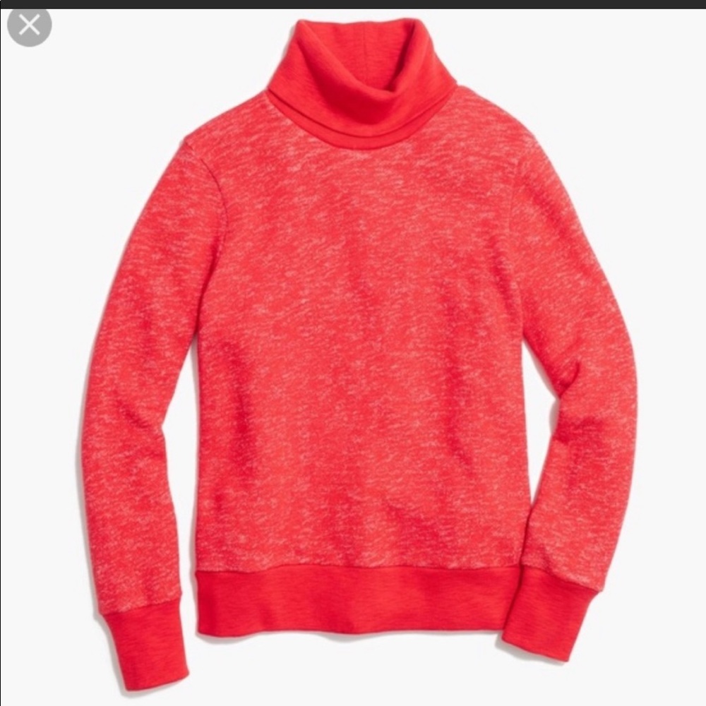 J. Crew Heather Red Turtleneck Sweater
